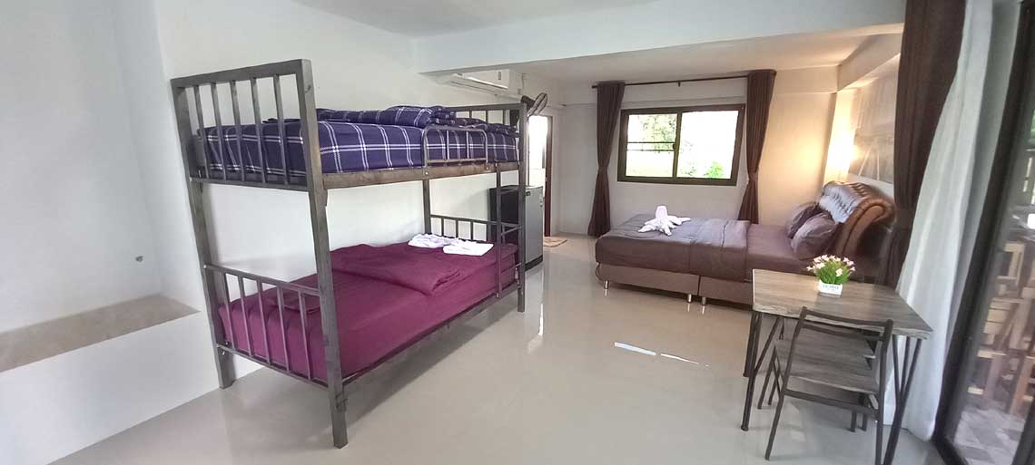 family accommodation at Talay Bua Daeng
